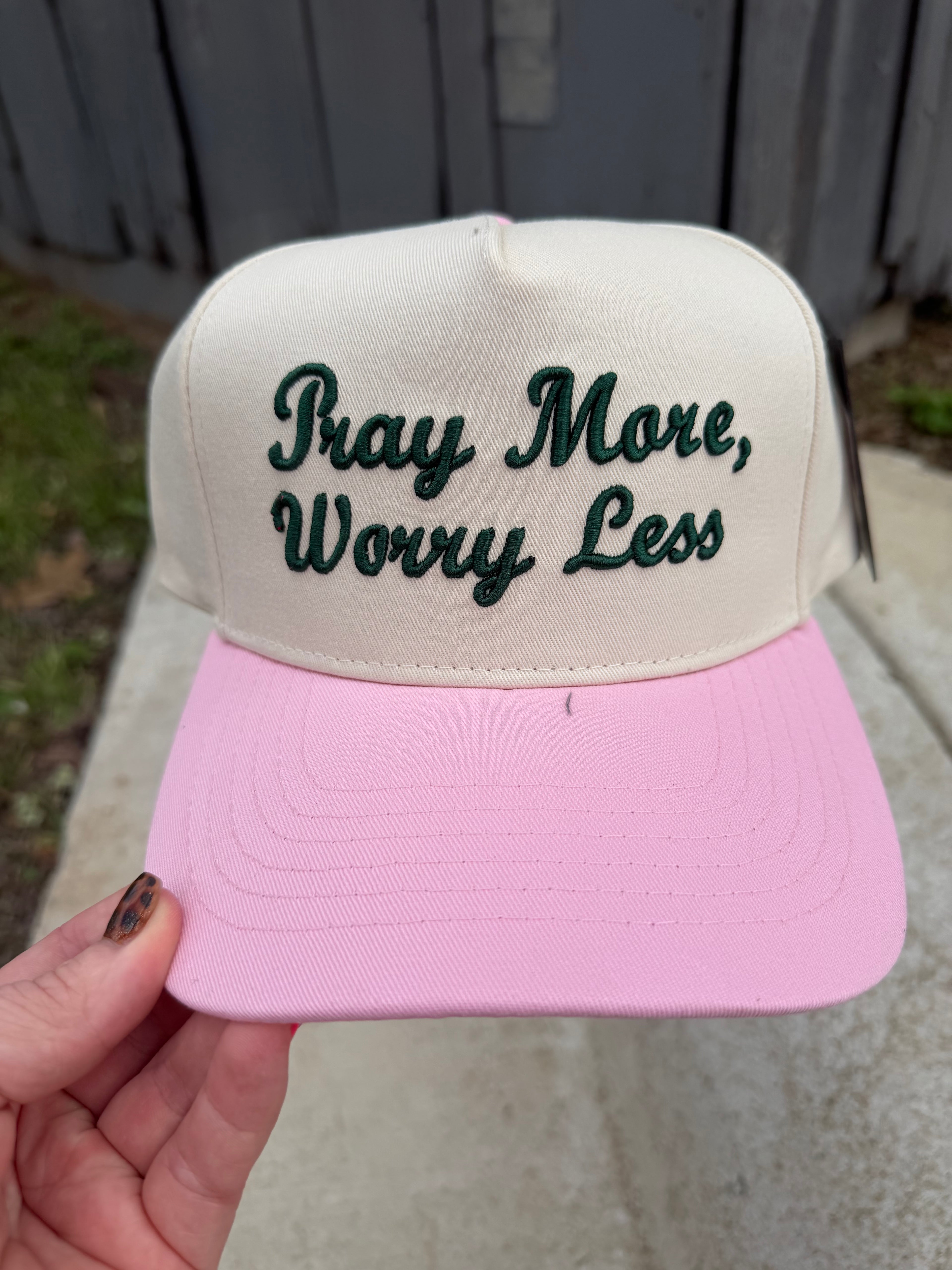 "Pray More, Worry Less" Trucker Hat