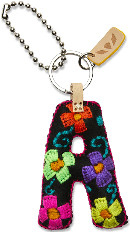 FELT ALPHABET CHARM - BLACK