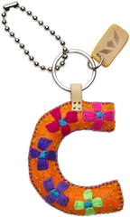 FELT ALPHABET CHARM - ORANGE