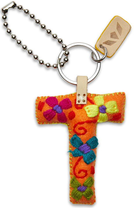 FELT ALPHABET CHARM - ORANGE