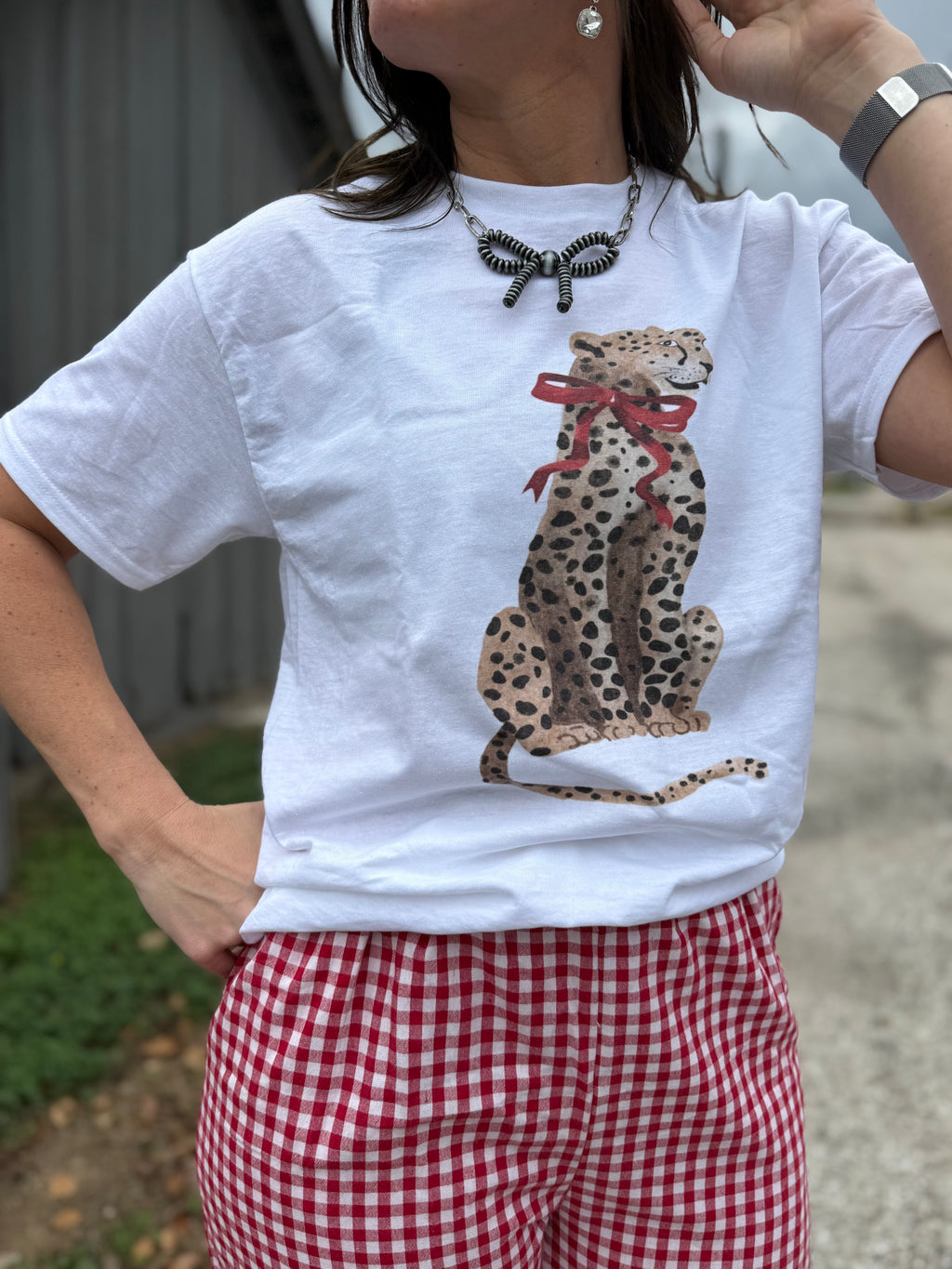 Leopard Bow Tee