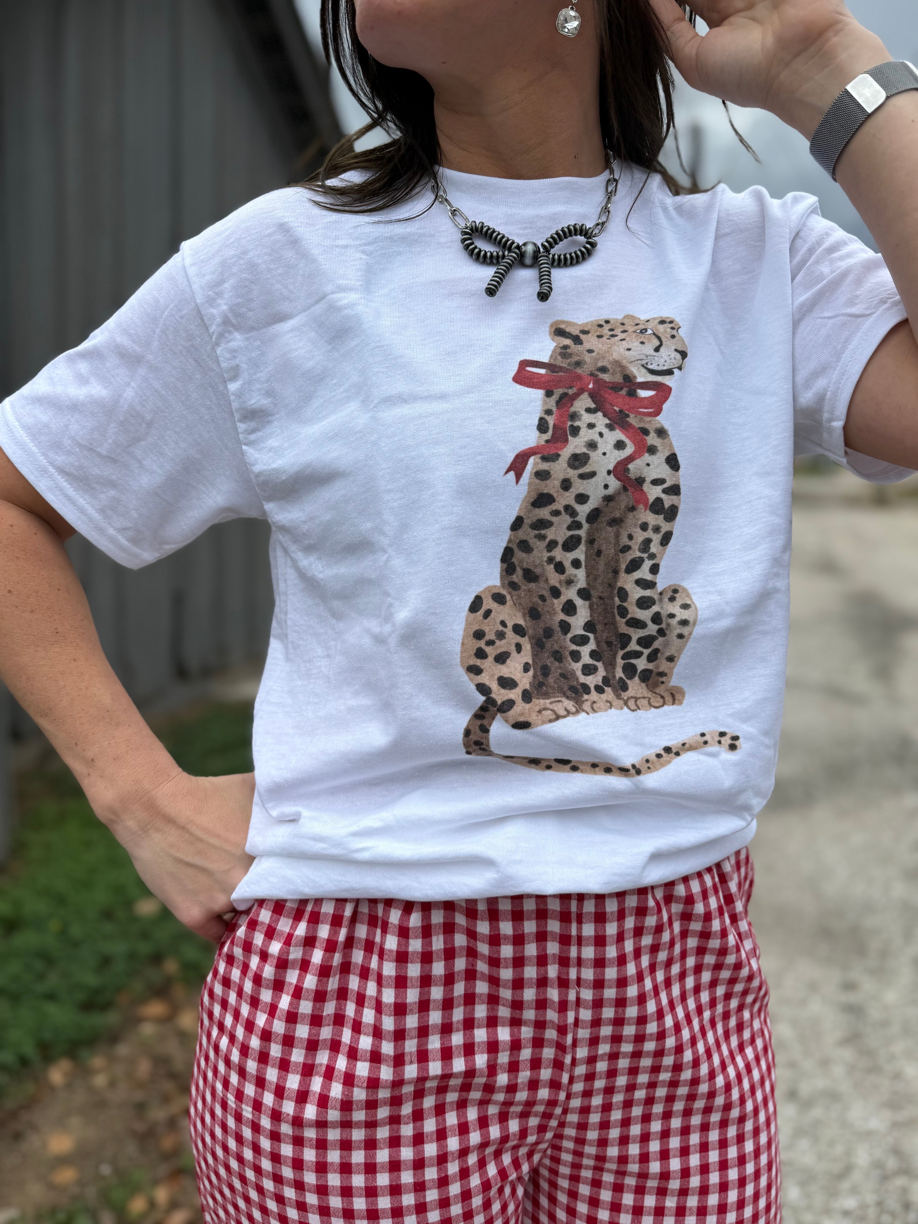 Leopard Bow Tee