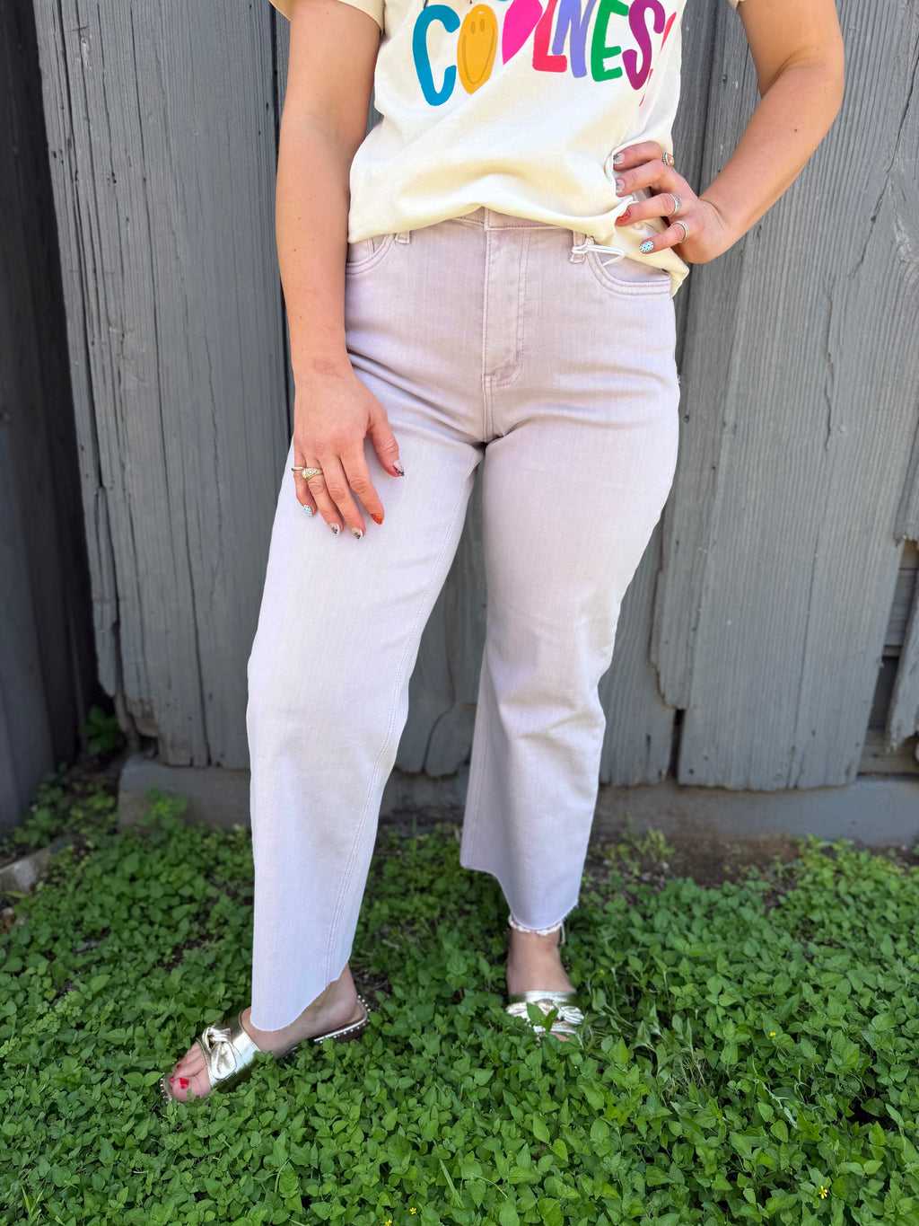 Olivia Lavender Wide Leg Jeans