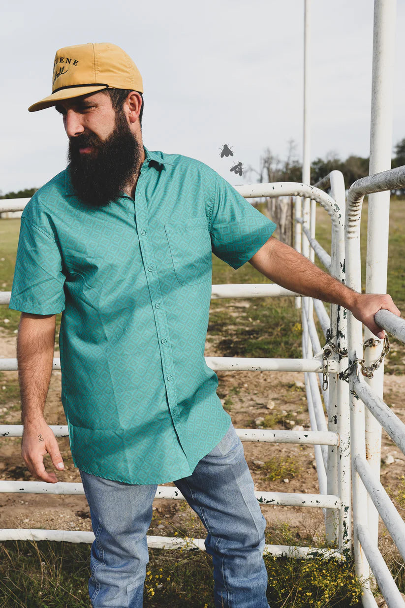 Men Kingman Turquoise Button Down