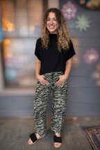 The Zebra Barrel Jeans