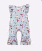Baseball & Bows Romper