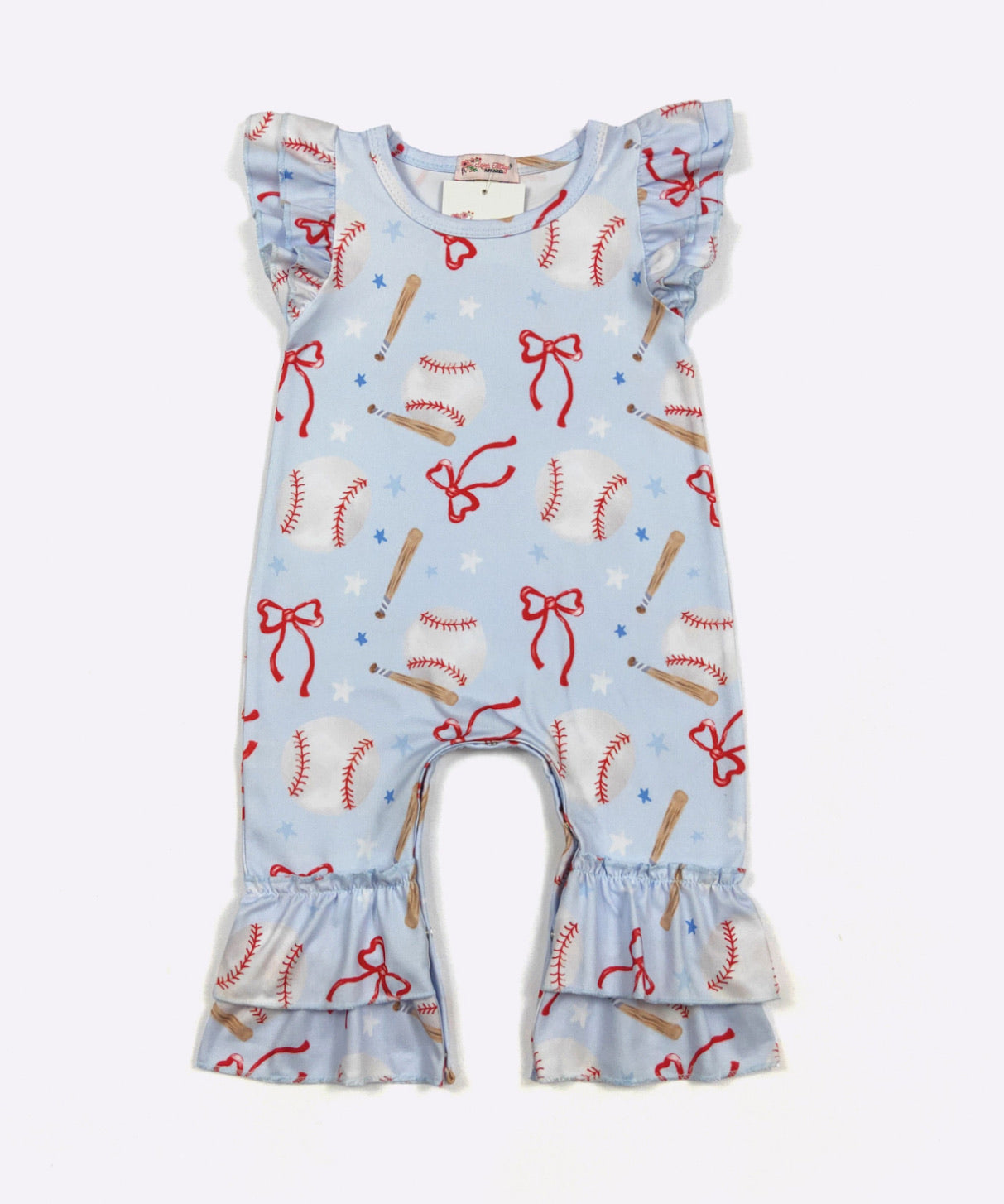 Baseball & Bows Romper