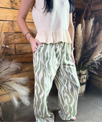 Sage Zebra Pants
