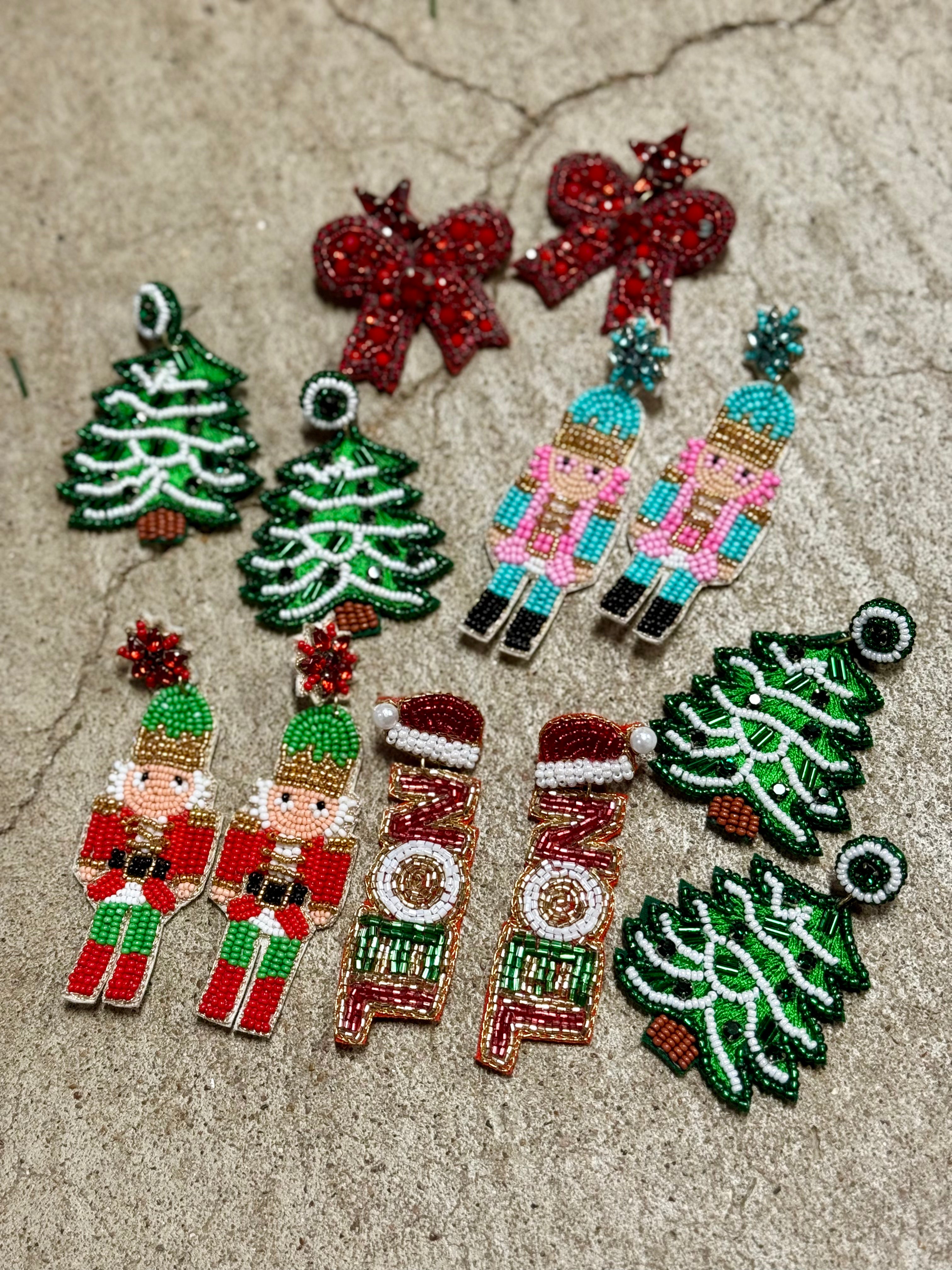 Christmas Beaded Earrings