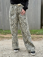 Leopard Red Heart Trousers