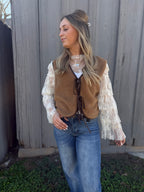 Ivory Ruffle Lace Top