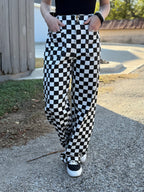 Demi Checkered Jeans