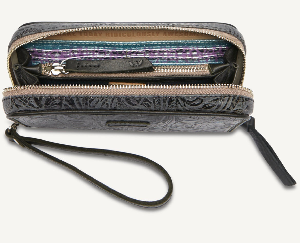 CONSUELA STEELY WRISTLET WALLET