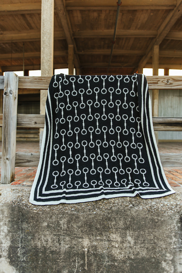 Black Ivory Horse Bit Blanket