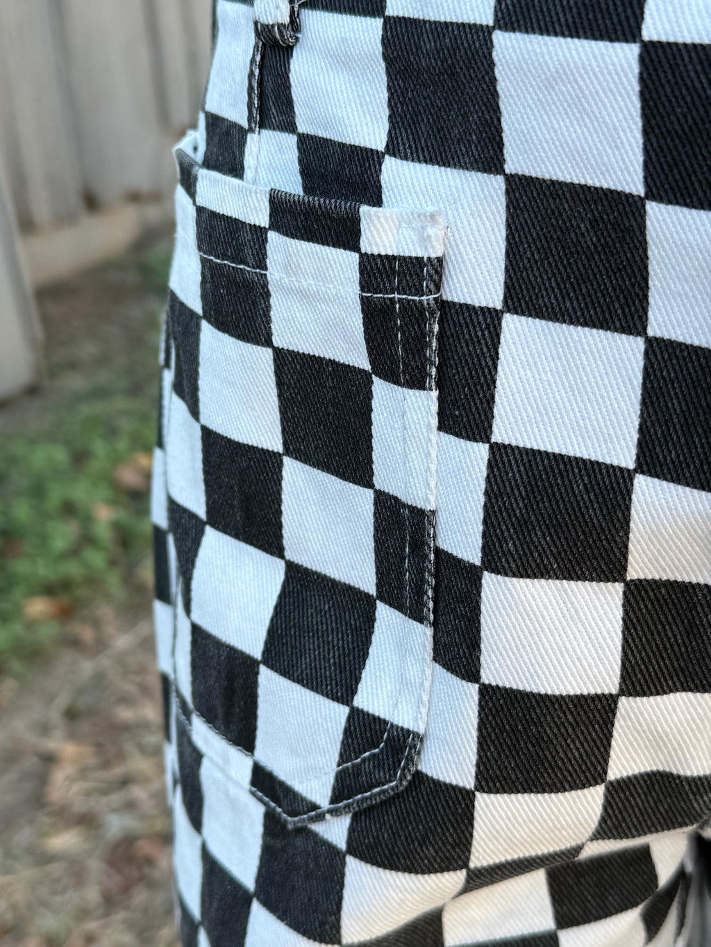 Demi Checkered Jeans