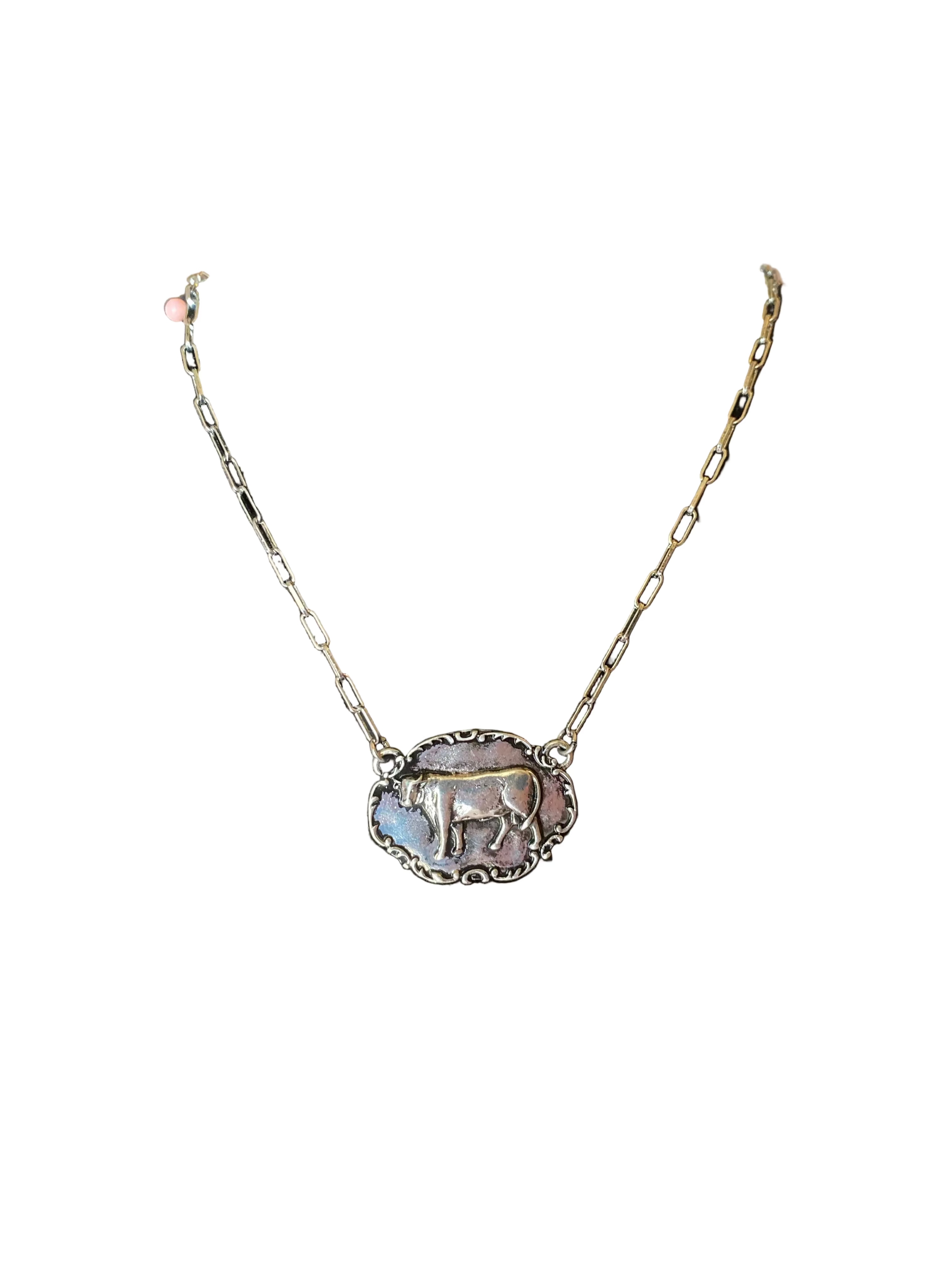 Buckle Cow Necklace
