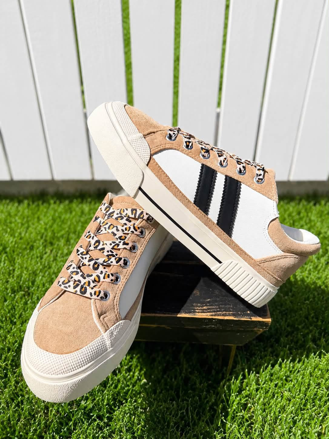 That's Her Sand White Tennys