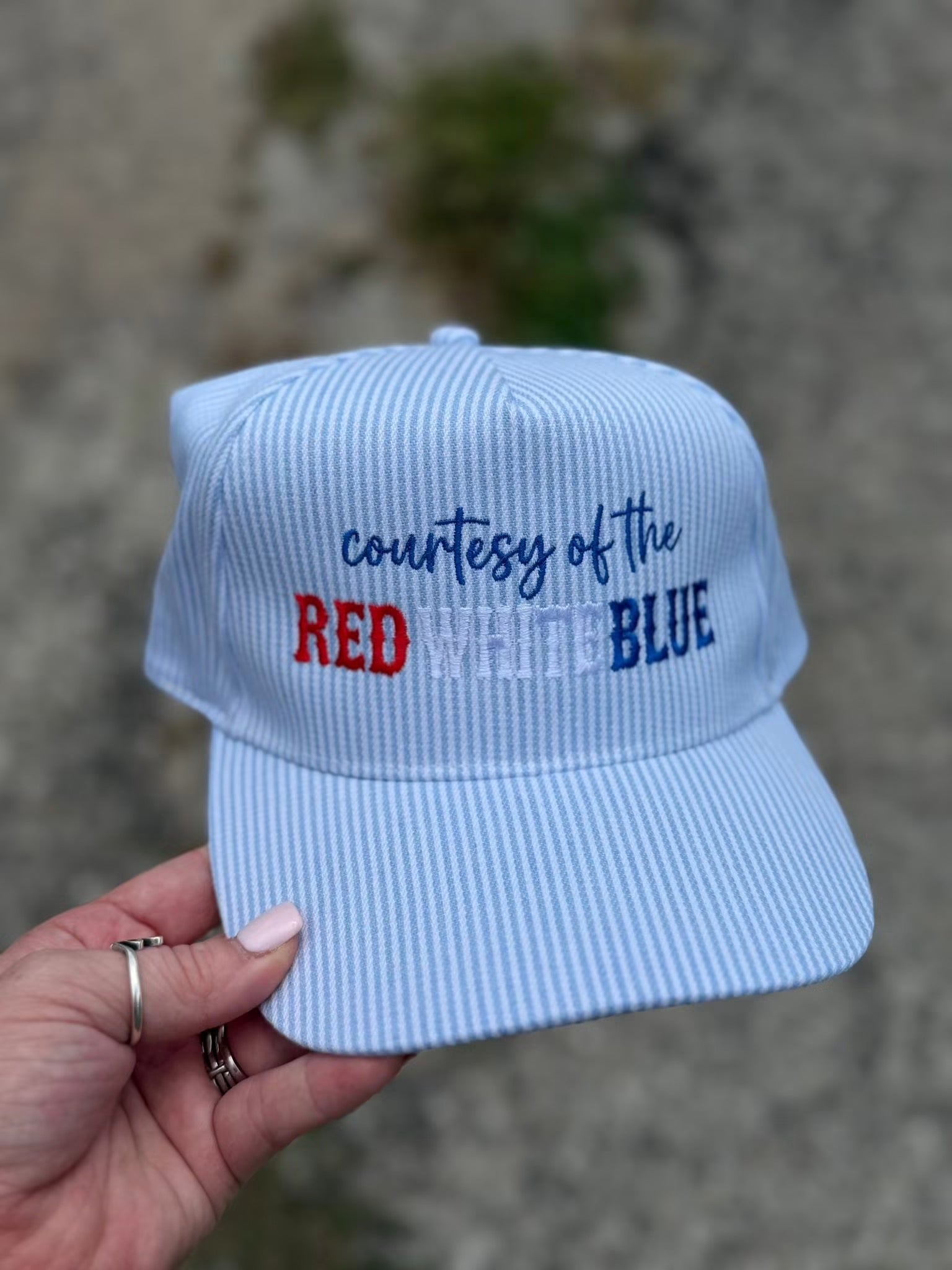 "Courtesy Of The Red, White, & Blue" Trucker