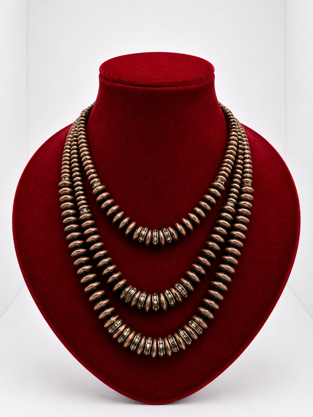 3 Strand Saucer Navajo Necklace