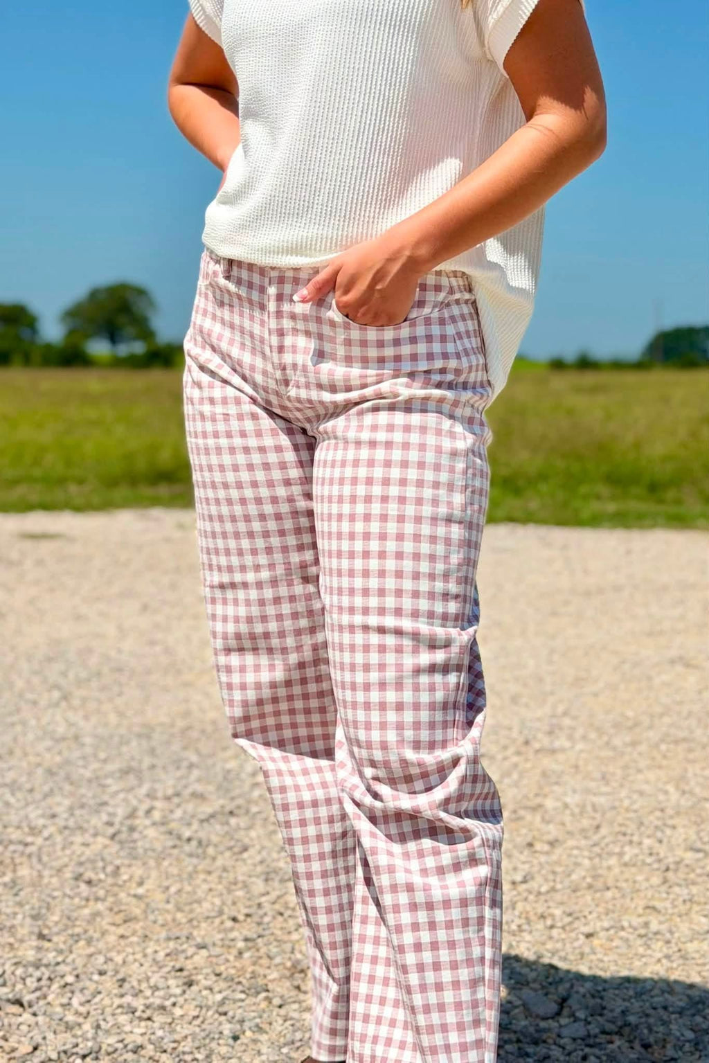 The Michelle Gingham Barrels