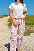 The Michelle Gingham Barrels
