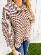 The Gingham Button Down Top