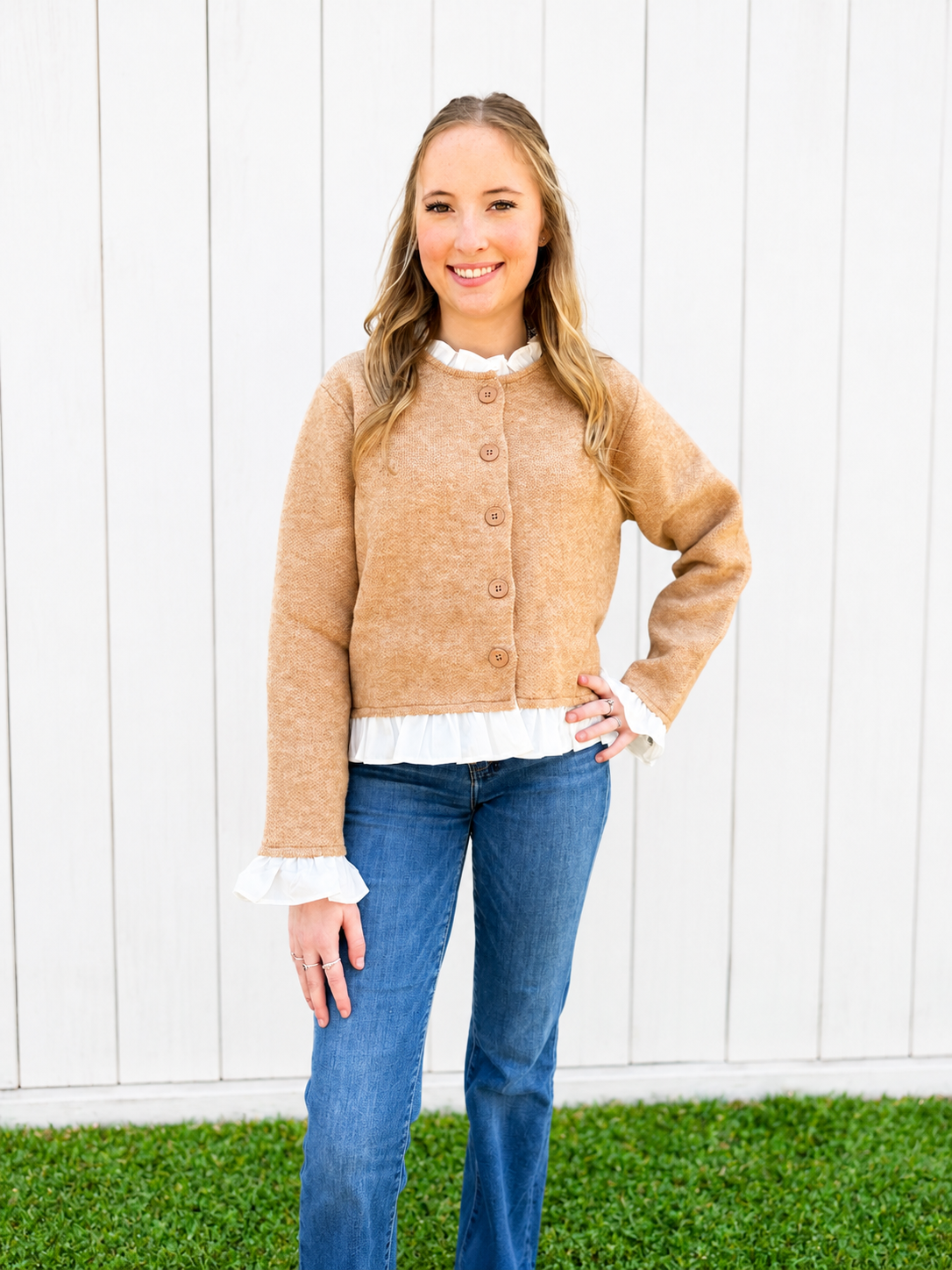 The Cheri Ruffle Sweater
