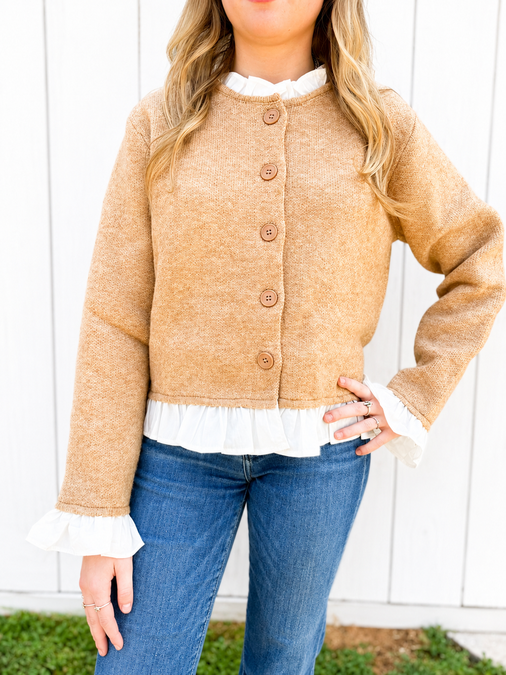 The Cheri Ruffle Sweater