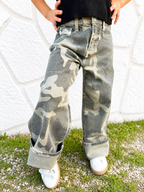 The Leslie Camo Kids Wide Leg