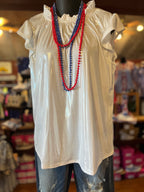 White Shimmer Blouse