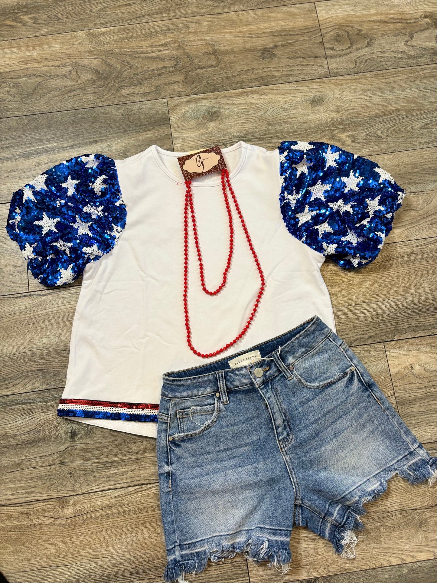 Patriotic Sequin Top