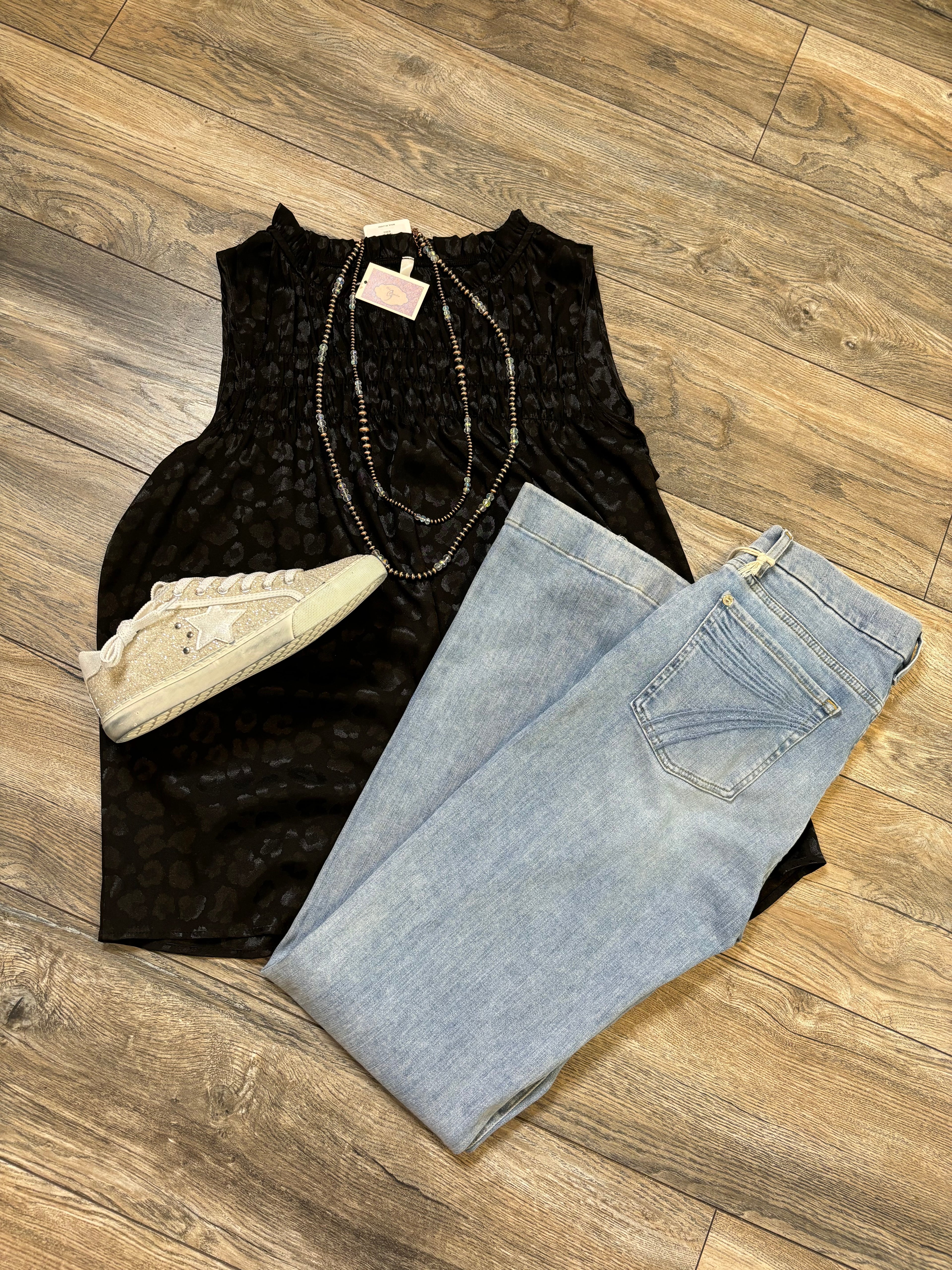 High Neck Leopard Tank