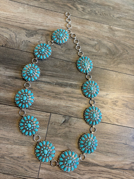 TURQUOISE CONCHO BELT