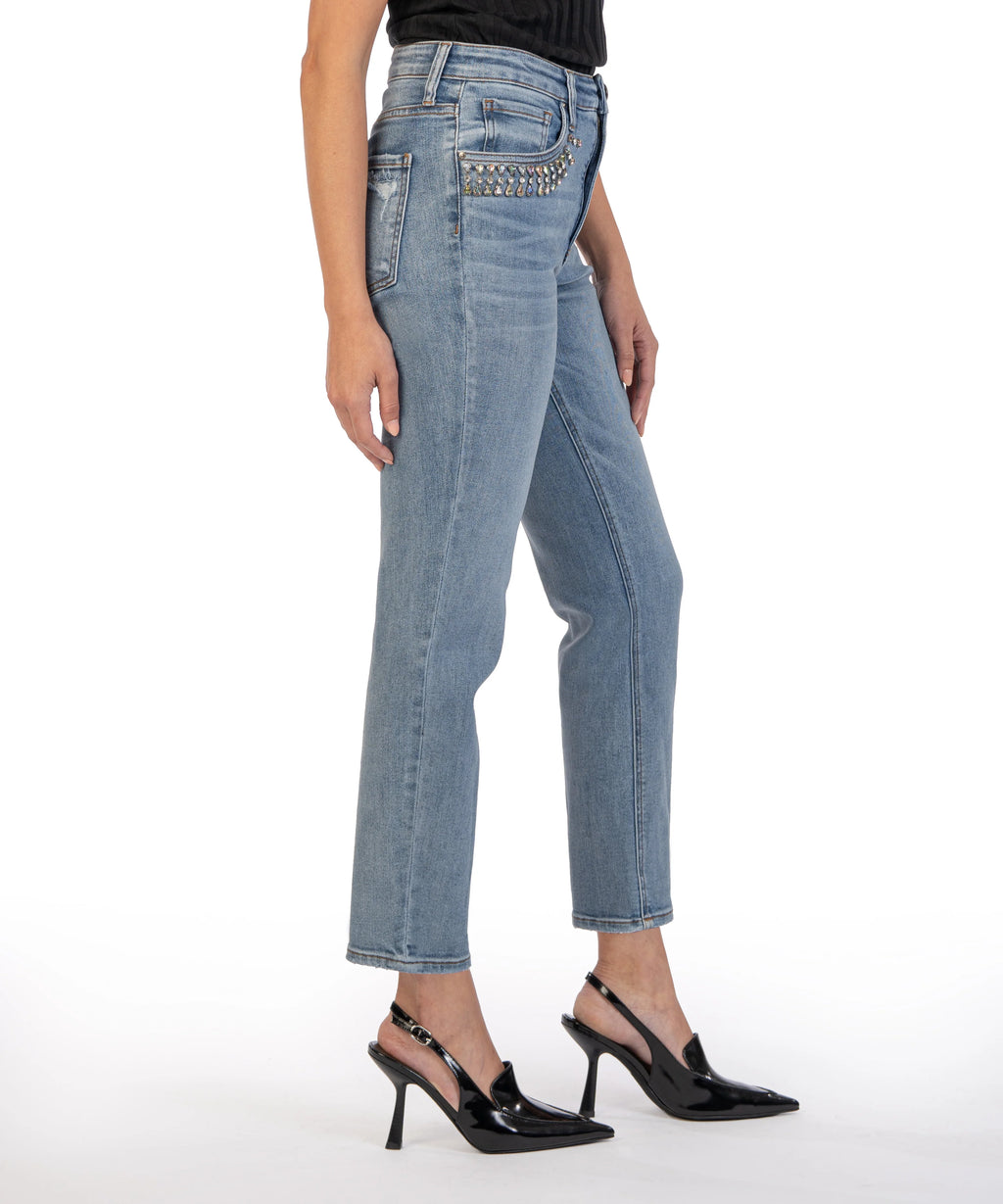 Kut Rachael High Rise Fab AB Mom