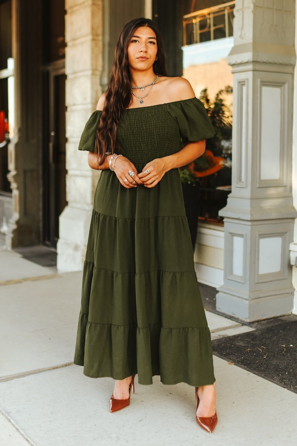 Olivia Off The Shoulder Maxi Dress