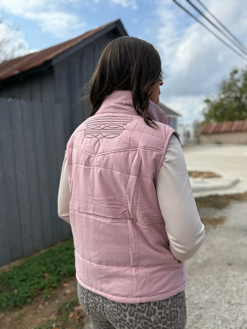 Paige Boot Stitch Puffer Vest