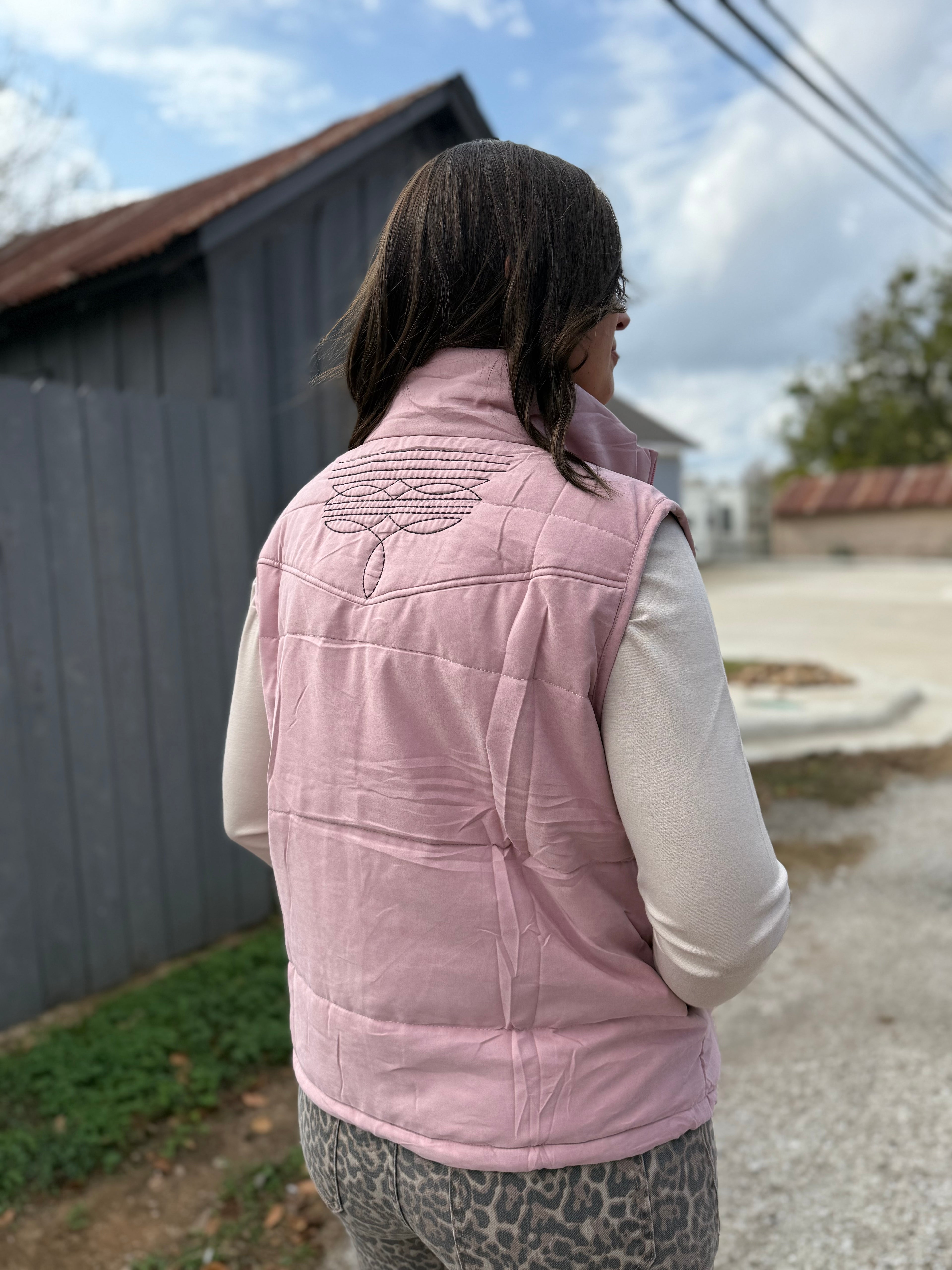 Paige Boot Stitch Puffer Vest