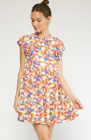 Multi Colored Tiered Dress (Medium)