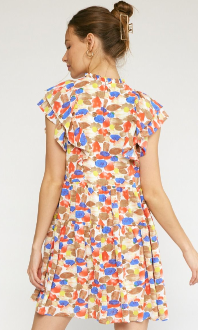 Multi Colored Tiered Dress (Medium)