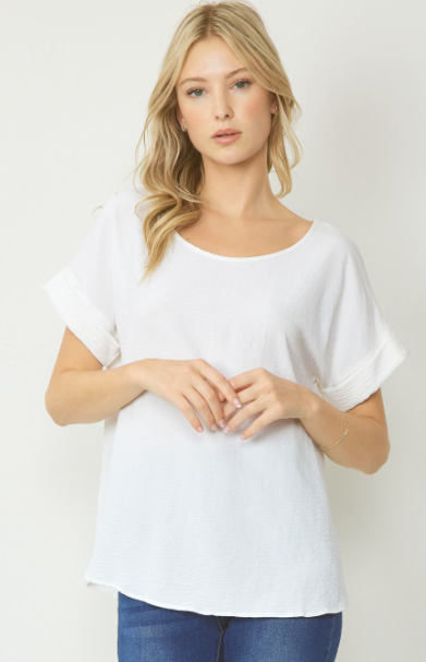 Scoop Neck Top-Off White