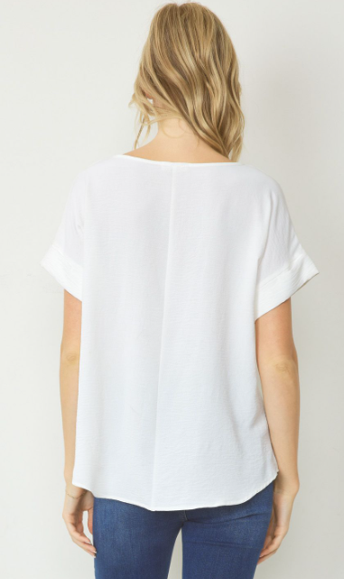 Scoop Neck Top-Off White