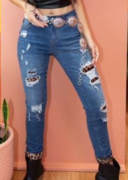 Leopard Patches Jeans (SIZE 6 & 10) *FINAL SALE*