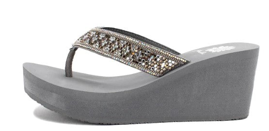 Yellowbox Etta Gray Wedge Sandal