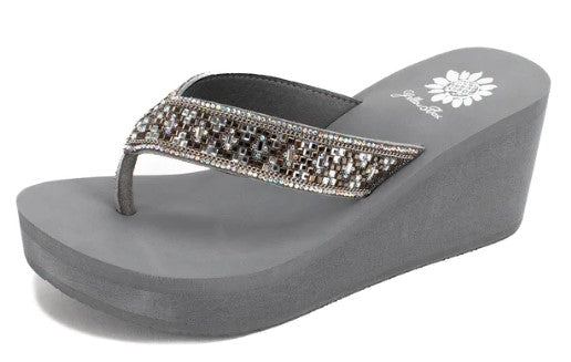 Yellowbox Etta Gray Wedge Sandal