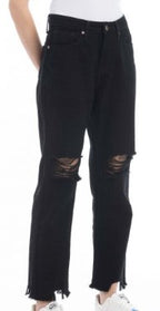 Vickee Chewed Hem Straight Leg