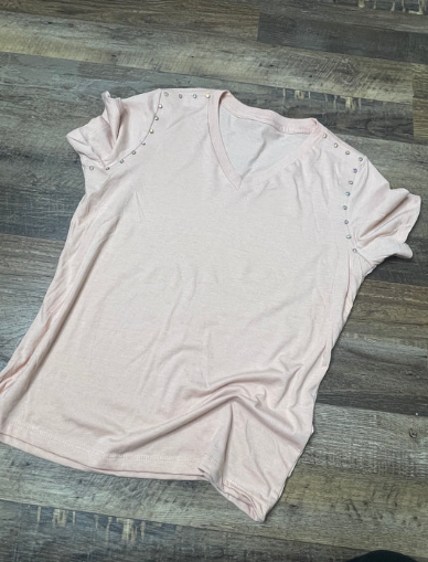 Peach Rivet Tee