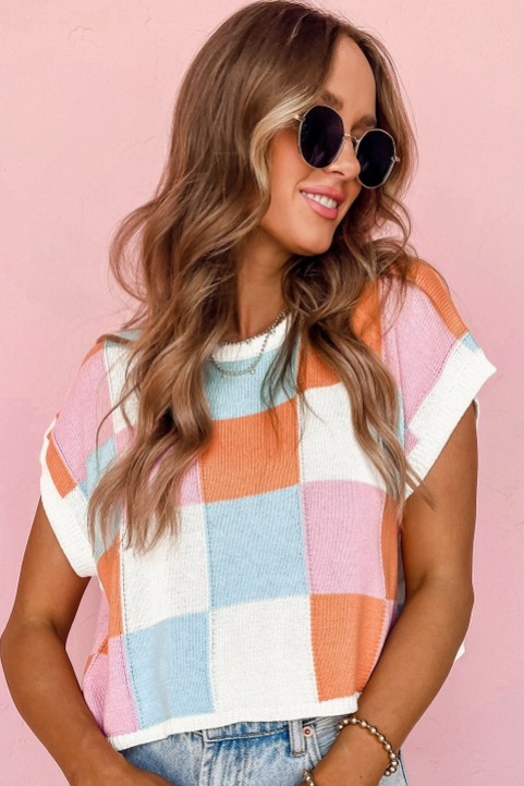 AVERY COLOR BLOCK SWEATER VEST