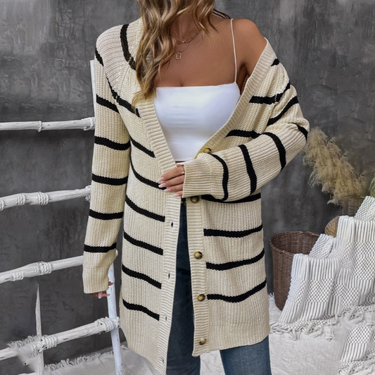 SNUGGLE STRIPE CARDIGAN