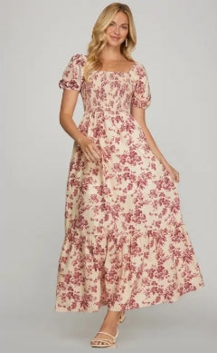 Floral Smocked Maxi Dress