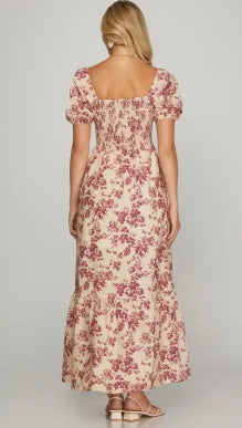 Floral Smocked Maxi Dress